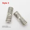 2pcs Viking Runes Beads for Jewelry Making Dreadlock Hair Beard Beads Tube Spacer Large Hole Bead DIY Accessories 5