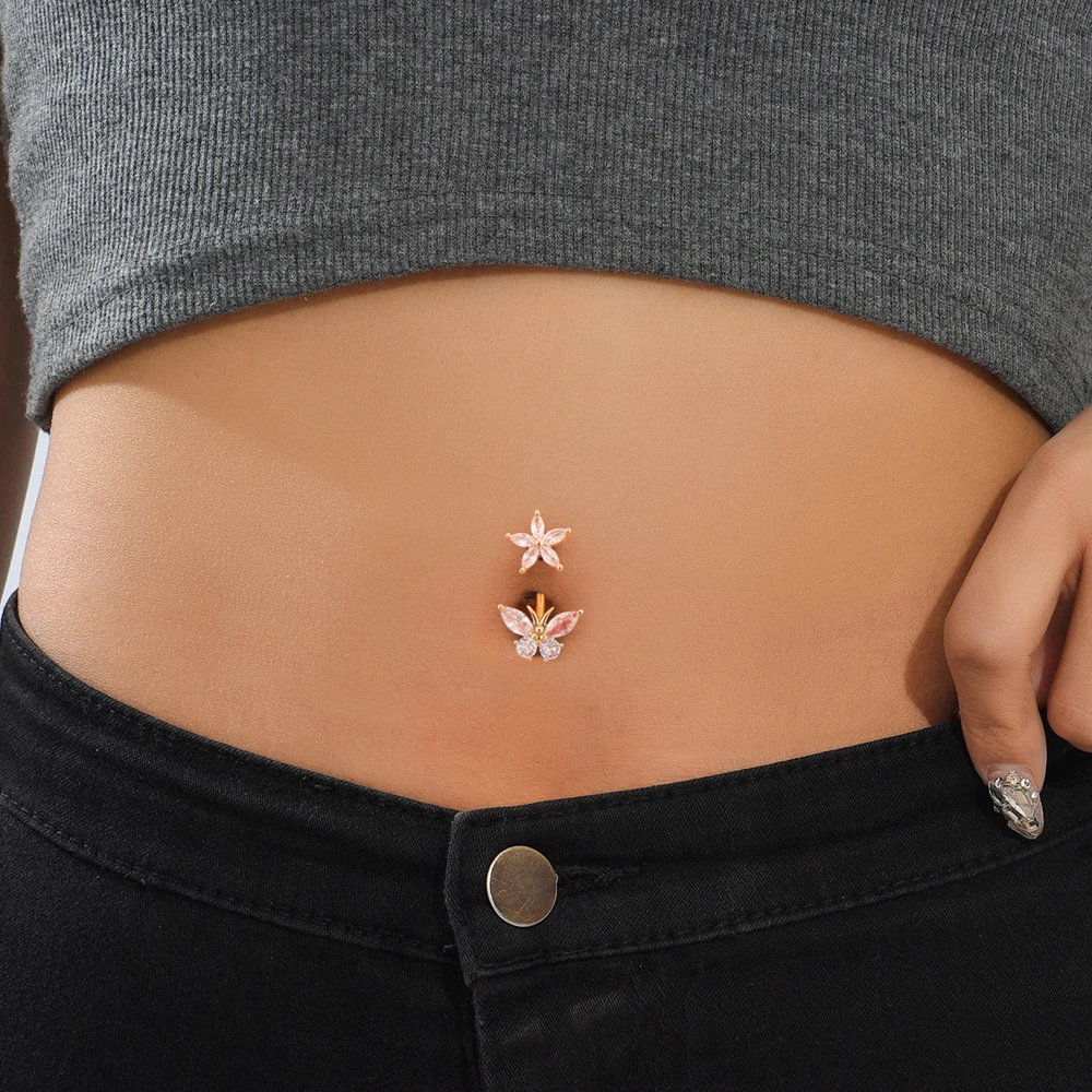 Belly Button Piercing 14G Stainless Steel Belly Button Rings