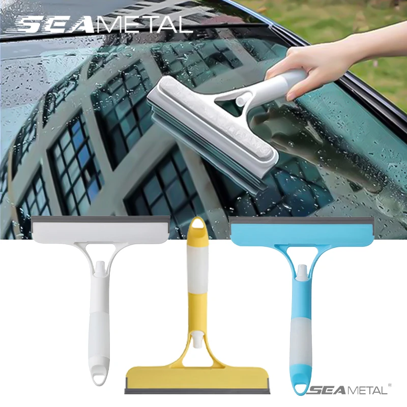 3 In 1 Car Glass Cleaning Wiper Car Door Window Windshield Cleaner Squeegee with Spray Bottle for Home Washing Tool window wiper car window cleaner window tinting squeegee vinyl squeegee silicone squeegee window tint squeegee