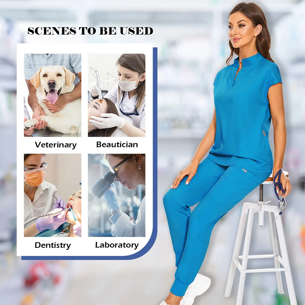 New Fashion Medical Uniforms Quality Hospital Women's Doctors Nurse Scrubs Surgical Set Medical Laboratory Clinical Uniform