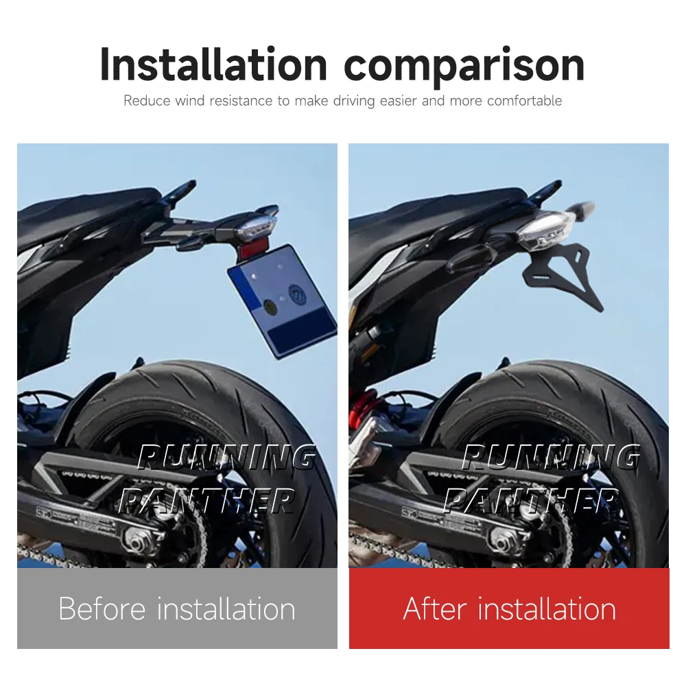 BMW F900 R F900R 2020 용 오토바이 후면 짧은 테일 깔끔한-통합 라이트 프레임 라이센스 플레이트 홀더 랙 테일 프레임 브래킷