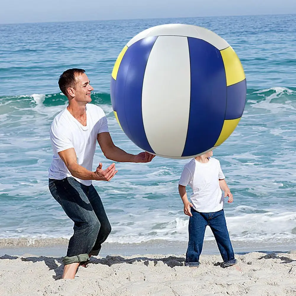 Giant PVC Inflatable Beach Volleyball Big Football Fun Beach Outdoor Team Sports Building Ball Ball Grass Volleyball Me B5D4