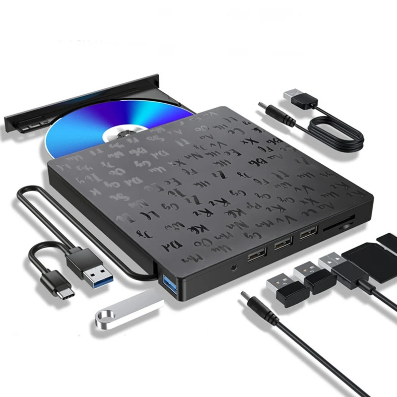 외장 DVD 광학 드라이브, 노트북 데스크탑 범용 다기능 CD 버너, 내구성 있는 외장 광학 드라이브 플레이어, USB3.0