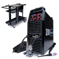 200 Amp TIG Welder Steel Aluminum High-Frequency Start Square-Wave Inverter Welder Cart AC/DC Welding Circuit 110vAC/220vAC 1