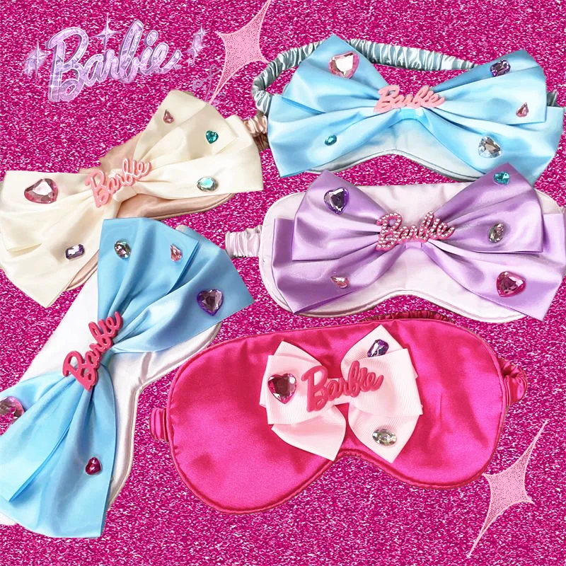 

Барби Eyeshade Kawaii гладкая шелковая фотография стильное украшение из фильма для путешествий милый подарок для сна для девочек нежный милый