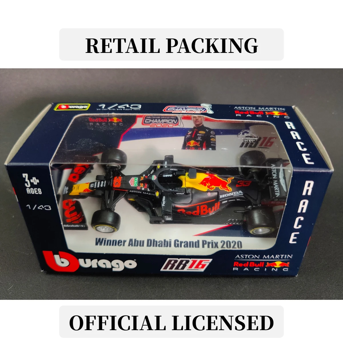 Bburago-réplica de modelo de coche RB16B W12E Verstappen Perez Hamilton  Leclerc, juguete de regalo en miniatura para niño amigo, escala 1:43, F1,  2021, 2022