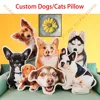 Customized 3D Pet Dog Cat Pillow,Custom Dogs Cats Animal Shape Pillows,Personalized Animals Face Head Photo Portrait Pillow 1