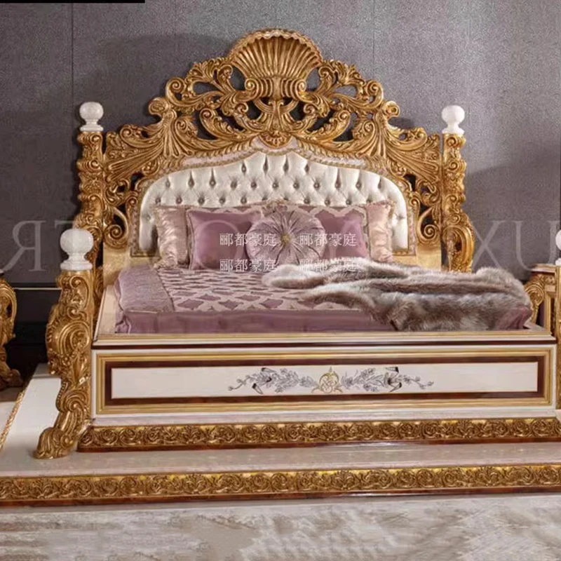 Master Nordic Bed Multifonction Wood Sleeping Letto Matrimoniale King Size Luxury Lounge Home Cama Camera Da Letto Matrimoniale Mobili