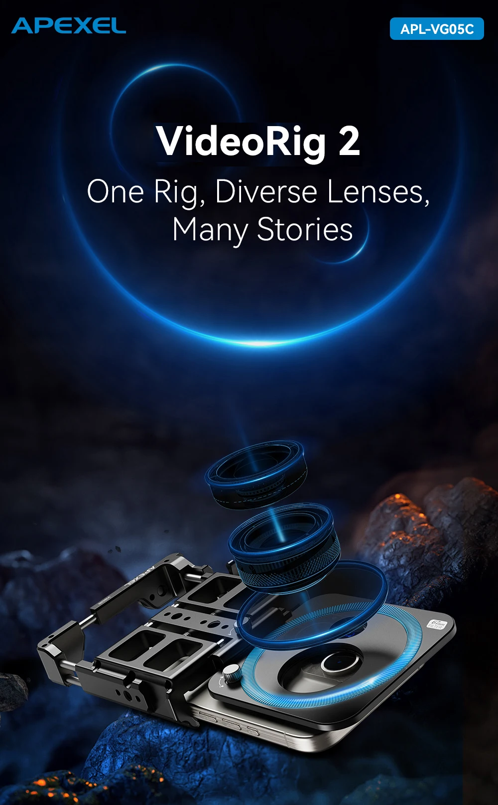 Universal Metal Phone Rig Video Kit Handheld Smartphone Vlog Cage Multifunctiona