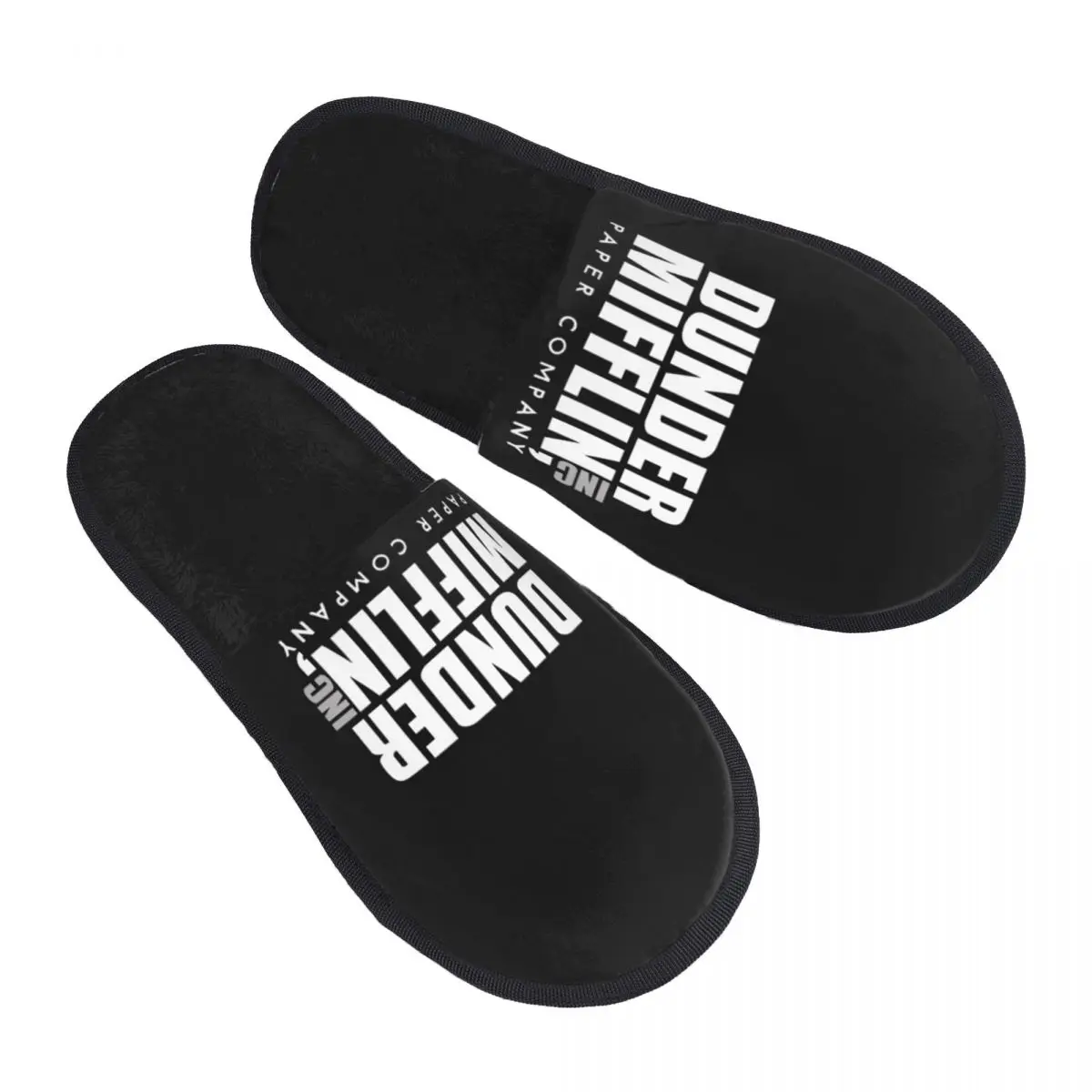

The Office TV Show Dunder Mifflin Paper Company House Slippers Women Soft Memory Foam Slip On Hotel Slipper Shoes