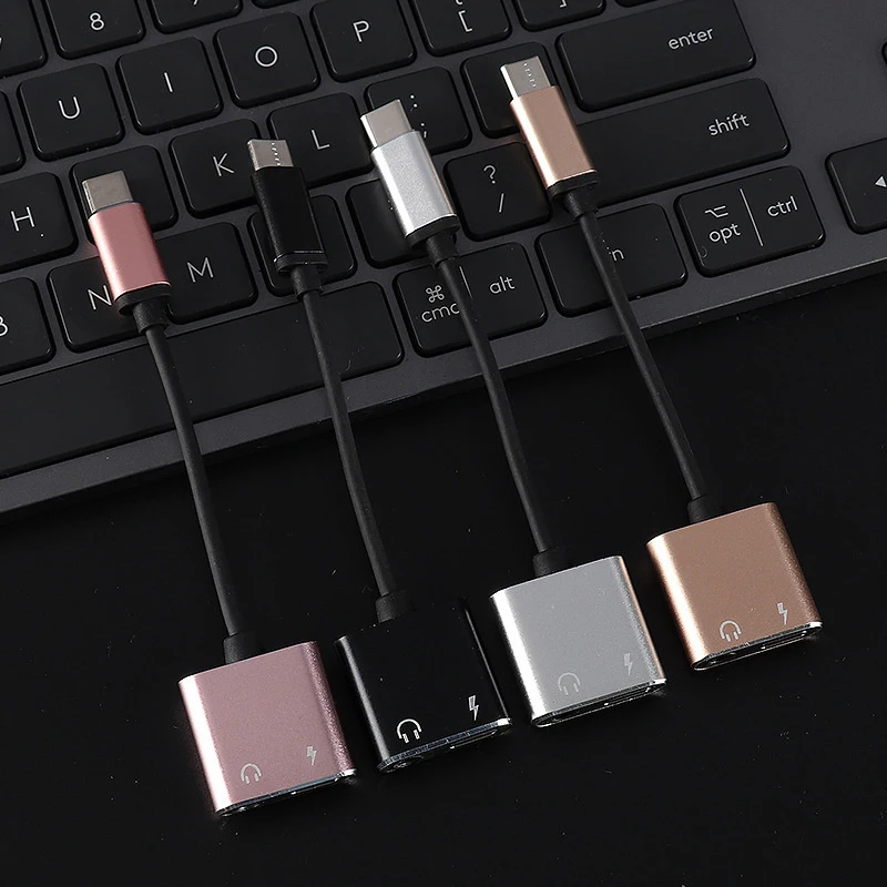 

Многоцелевой адаптер 2 в 1 с портом USB Type-C на гнездо 3,5 мм, зарядный адаптер типа C на 3,5 мм, разветвитель зарядного аудио-адаптера