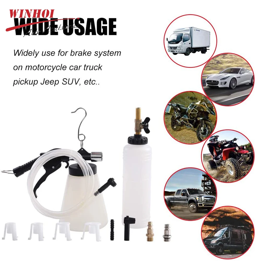 Car Brake Bleeder Kit Oil Change Pump brake bleeder kit oil change pump 1000ml Brake Fluid Replacement Tools Oil Exchanger for Auto Car Truck Motorcycle
