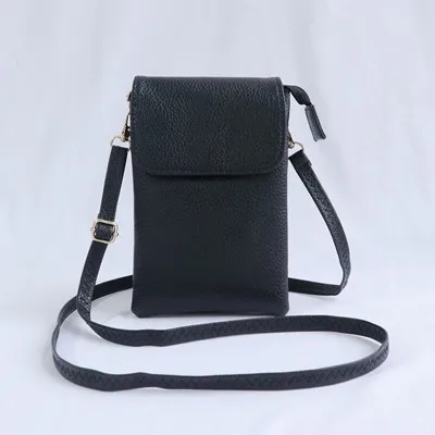 WANAYOU Single Shoulder Leather Bags, Crossbody Mini Small Bag Multi Compartment  Wallet, Solid Fashion Coin Bags 4