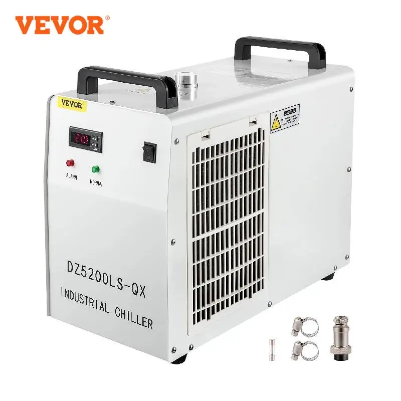 

VEVOR CW5200 Pro Industrial Water Chiller for 130/150W CO2 Engraver Cutting Machine CNC Glass Laser Tube 6L Cooling Tank 1400W