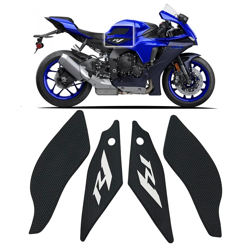 

Клейкие накладки на бак YZF R1, противоскользящие наклейки на боковые газовые коленные зажимы, наклейки подходят для YAMAHA YZFR1 R 1 2020-2022, аксессуары для мотоциклов