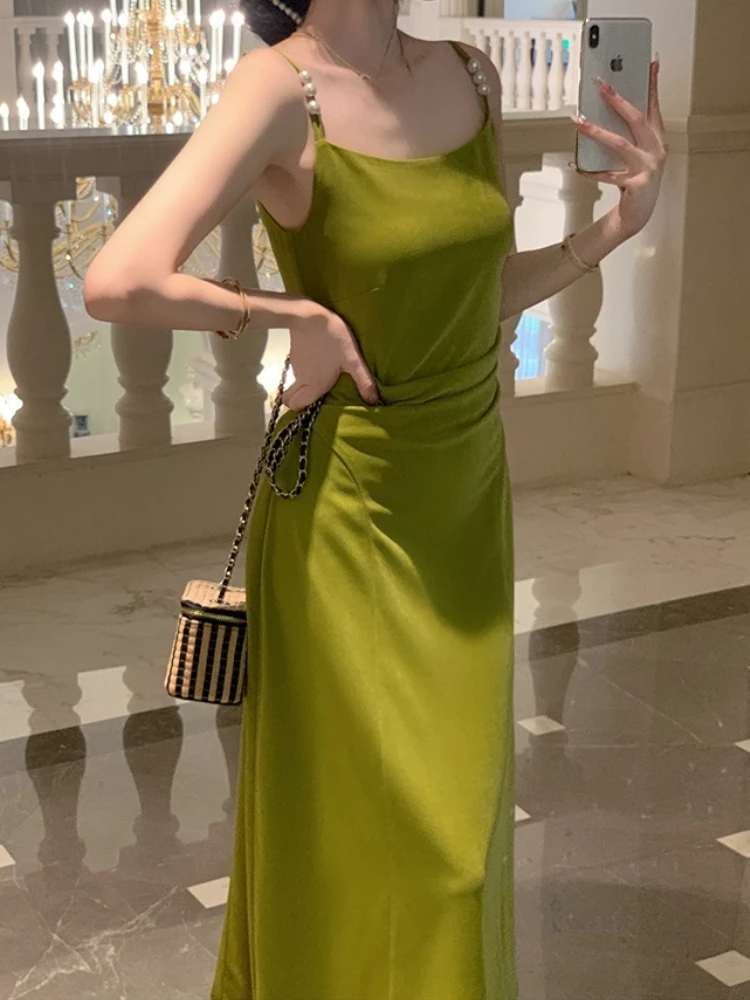 

Fashion New Vintage Sexy Summer Dress Women Spaghetti Strap Elegant Slim Bodycon Prom Birthday Robe Chic Female Vestidos
