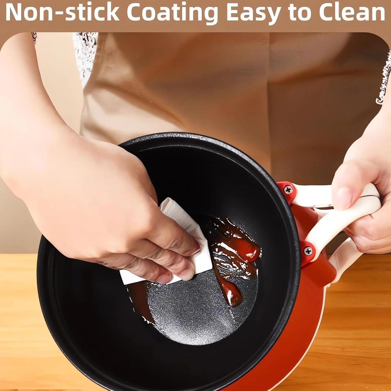 Multifunctional Cooker, 1.5L Ramen Cooker, Portable Non-stick Coated Pan, Cooker for Pasta,Soup and Egg with Over-Heating Prot