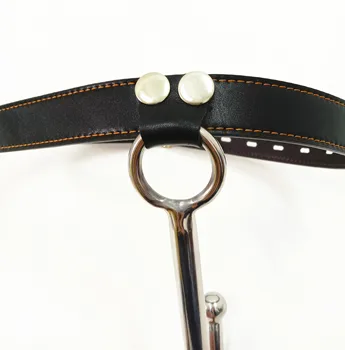 Adjustable Leather Chastity Waist Belt with 4 Sizes Stainless Steel Anal Hook Beads BDSM Bondage Restraints Butt Plug Sex Toys 5