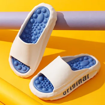Summer New Slippers For Men Women Outdoor Non-slip Beach Sandals Soft Comfortable EVA Platform Slippers Home Bath Slides 1