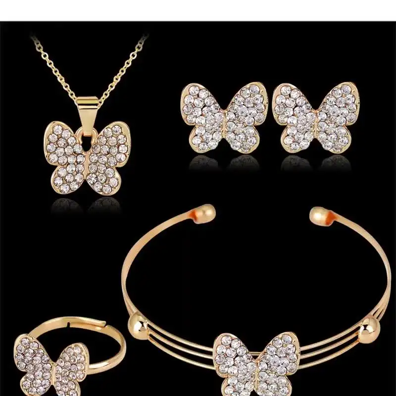 MAARRING Butterfly Jewelry Set For Women - CZ Stone Necklace, Earrings & Bracelet Gift Boxed - View #8