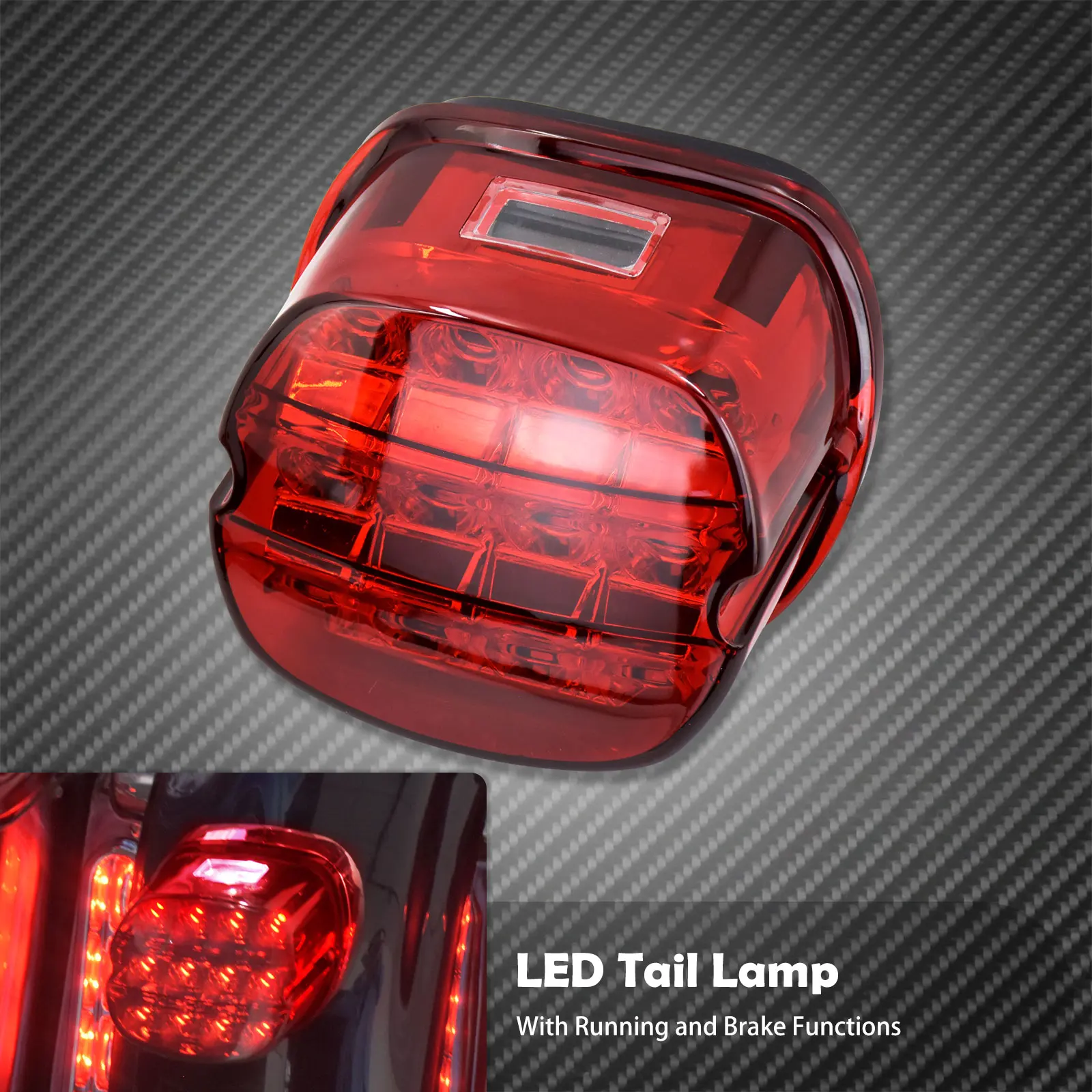 Fanale posteriore a LED per Harley Dyna Fat Boy FLSTF Night Train FXSTB Softail Sportster Road King Electra Glide Road Glide - immagine 3