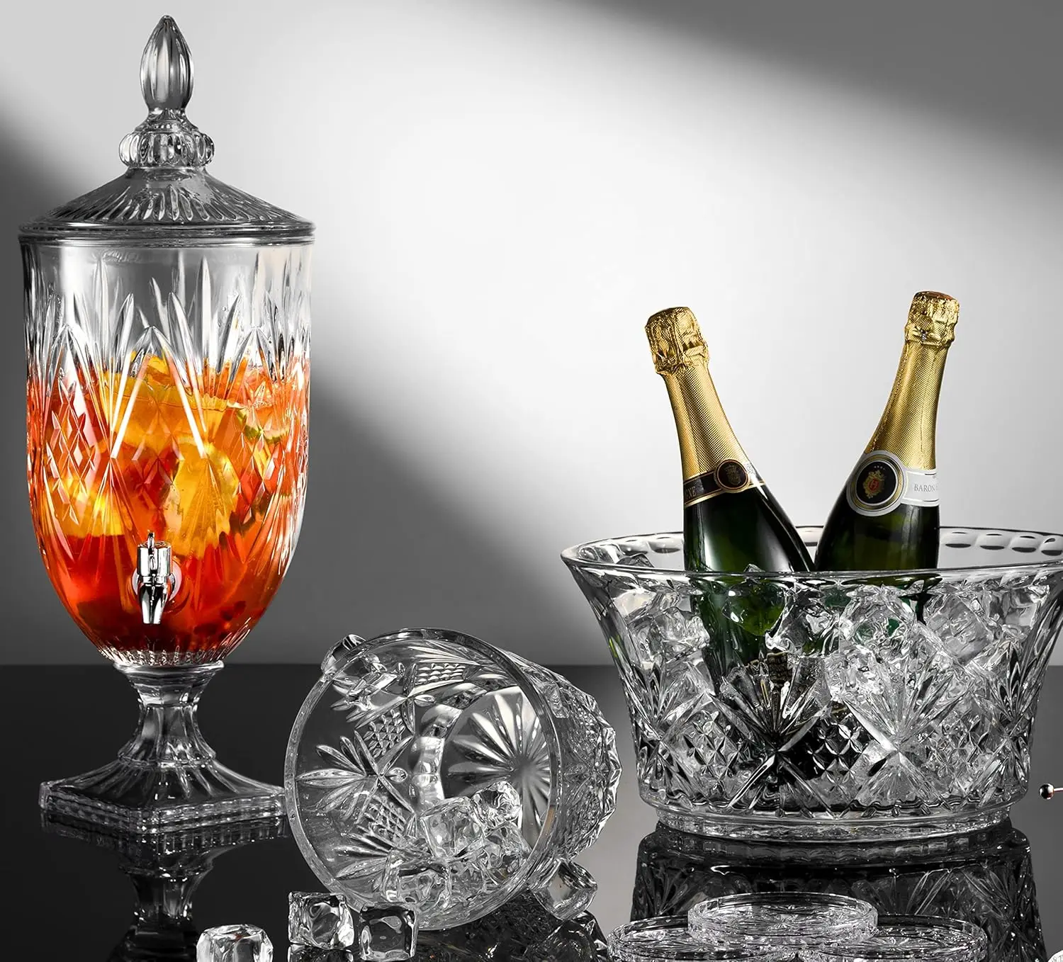 Iced Beverage Dispenser, Dublin Crystal Collection - 1 Gallon 2