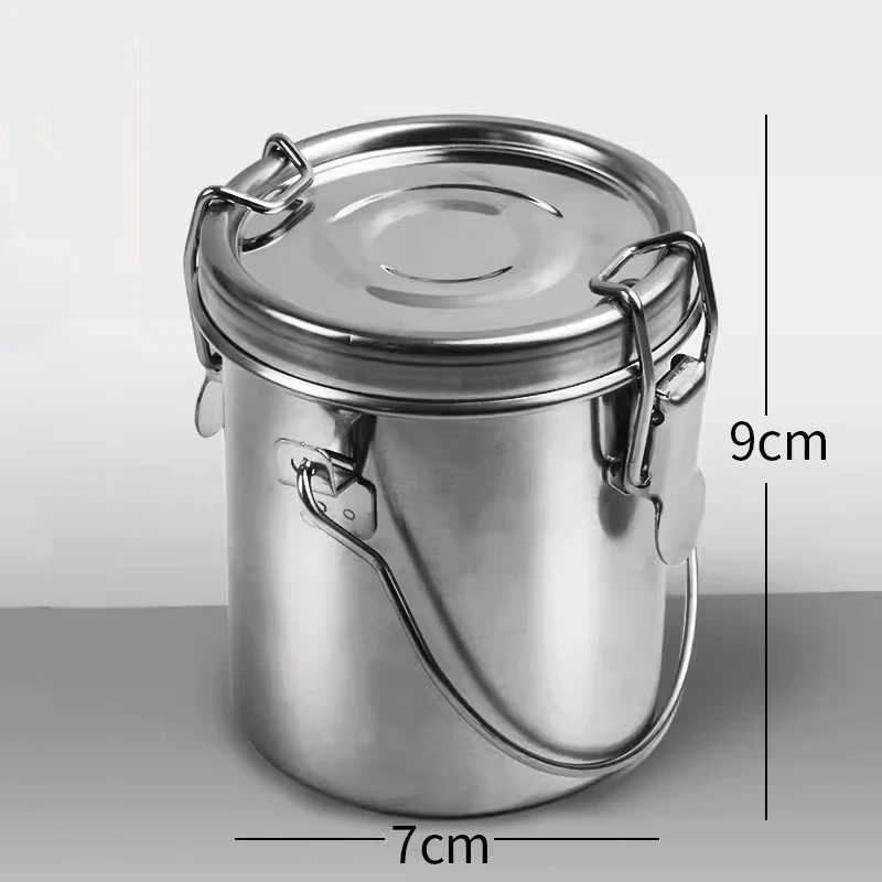 Stainless Steel Brush Washing Bucket Portable Sealed Container with Lid Air Drying Pen Holder for Painting Art Supplies