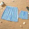 Family Swimsuit Mother Daughter Swimwear Father Son Swim Shorts 2023 Summer Striped Mom And Daughter Bikini Suit Matching Outfit 5