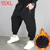 Plus Size 5XL 6XL 12XL 15XL Winter Warm Fleece Pants Men Thick Casual Thermal Sweatpants Male Trousers High Quality Men Joggers 1