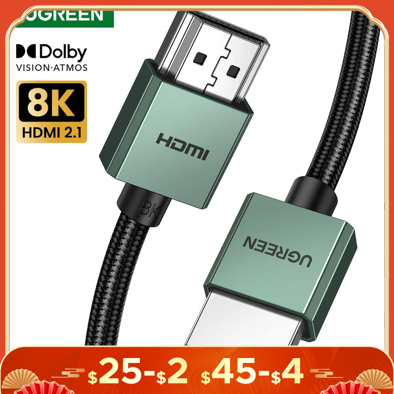 UGREEN HDMI-compatible Cable 8K/60Hz Video Cables for TV Xiaomi Box Splitter Switcher 3D HDCP Computer Laptops Displays Cord