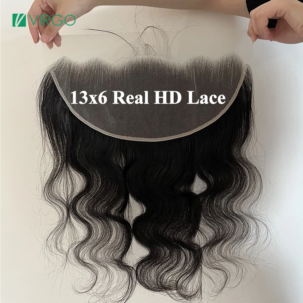 

Real Invisible Hd Lace Frontal 13X6 Lace Only Body Wave 13X4 Transparent Lace Front Human Hair Preplucked Baby Hair Small Knots