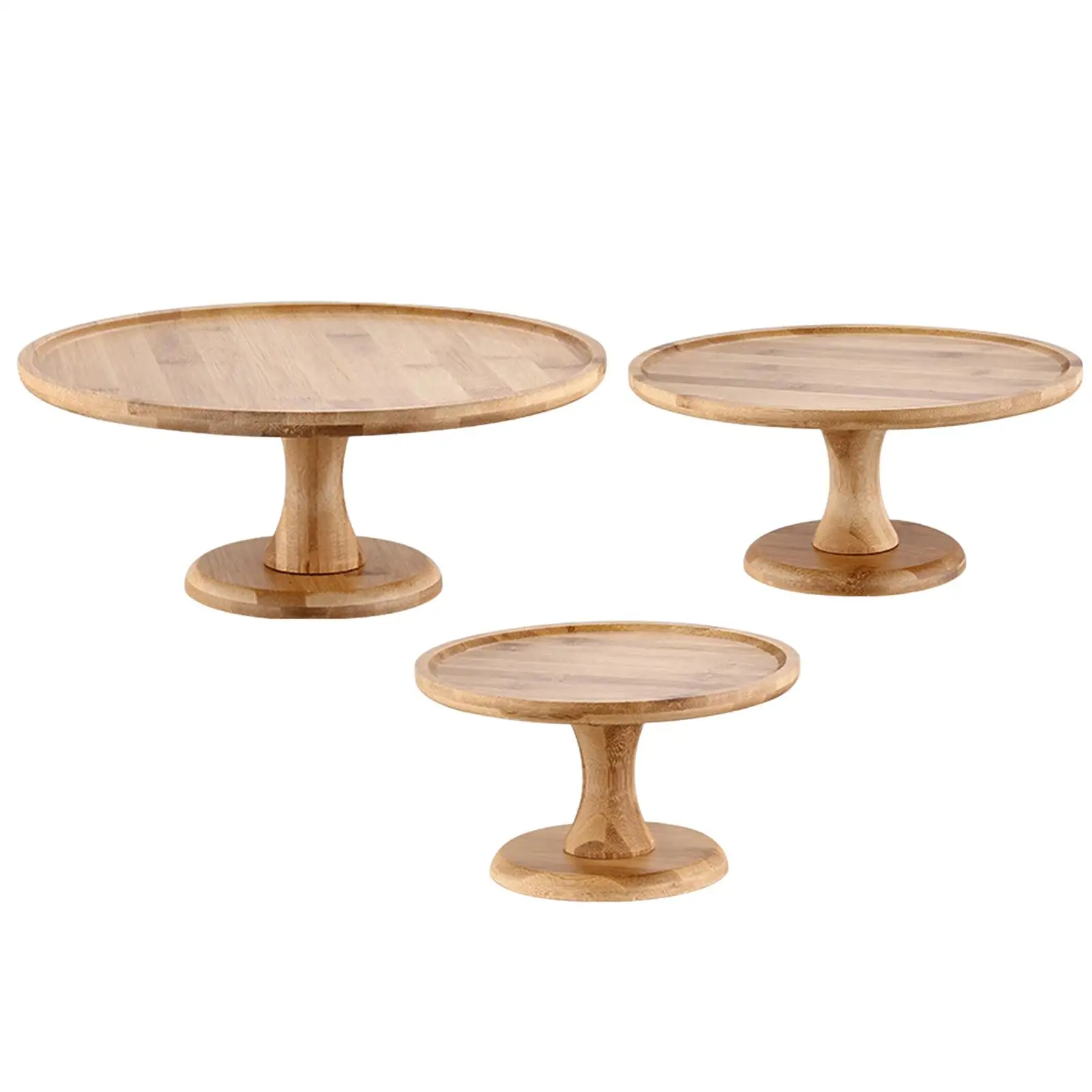 Household Cake Stand Round Party Dessert Wooden Tray Cupcake Holder Stand for Wedding Banquet Party Centerpiece Decoration
