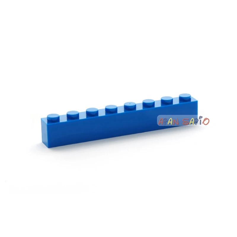 

20PCS/lot Building Blocks DIY Thick 1x8 Dots16Color Bricks Size Compatible With 3008 bricks kids Toys Educational for children