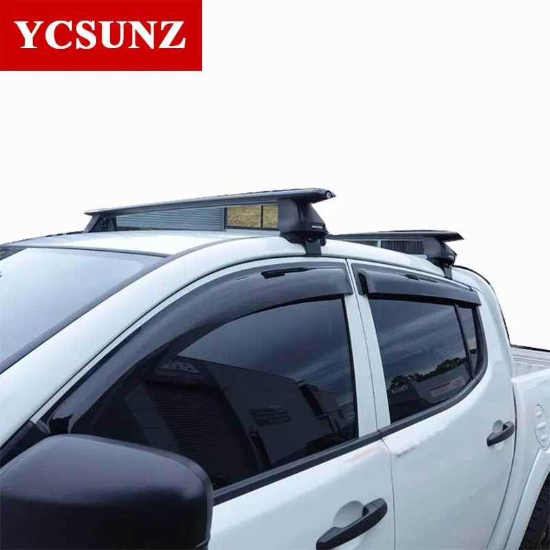 Rain Window Visor Wind Deflector For Mitsubishi L200 Triton 2006 2007 2008 2009 2010 2012 2013 2014 Double Cabin Accessories