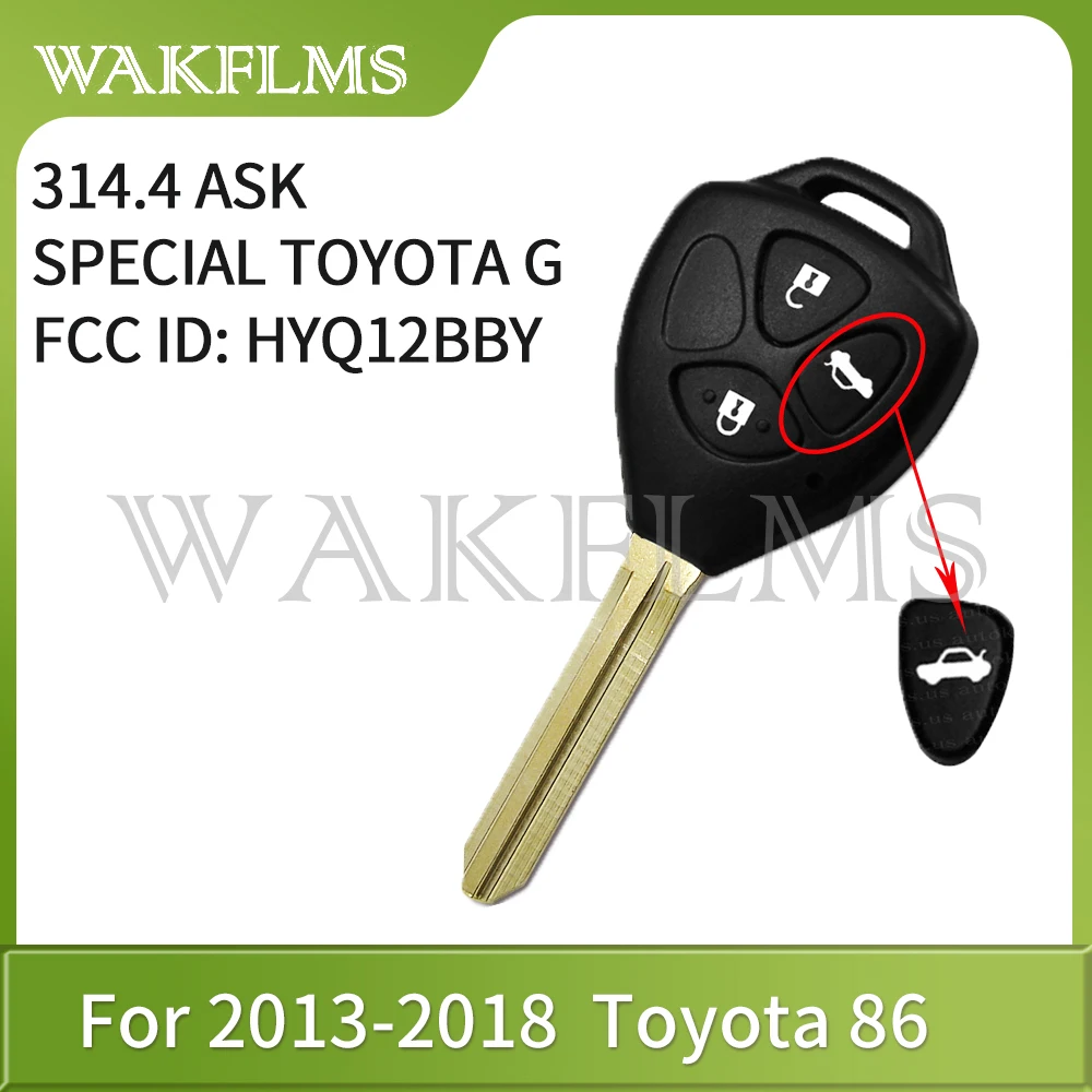 HYQ12BBYトヨタ86 GT86キー2013 2014 2015 2016 2017 2018 314.3