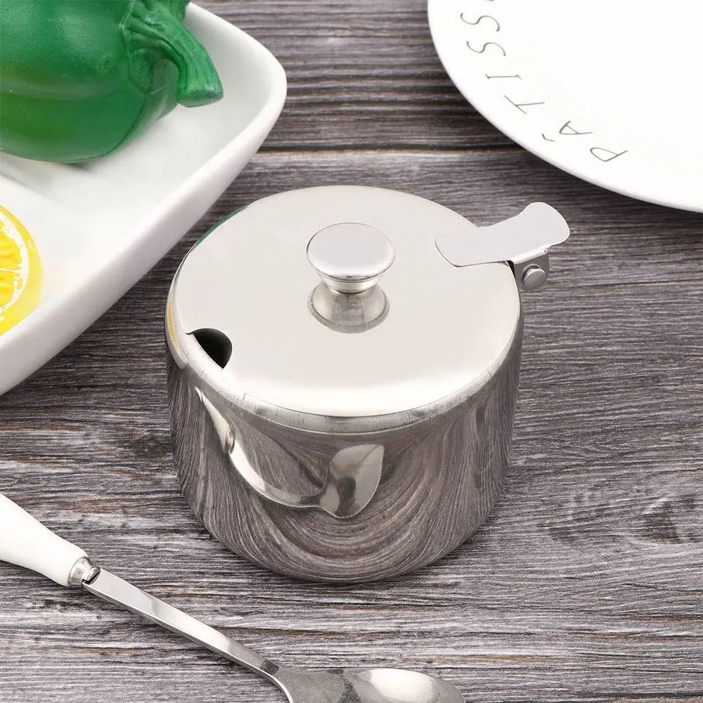 

Kitchen Supplies Mini with A Spoon Durable Sugar Container Non-magnetic Storage Jar Sauce Cans Seasoning Pot Salt Pot
