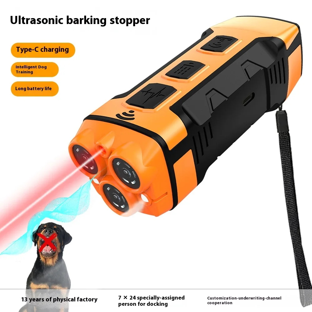 New ultrasonic anti-barking device, anti-dog barking artifact, rechargeable dog drive, LED light, portable dog trainer 3