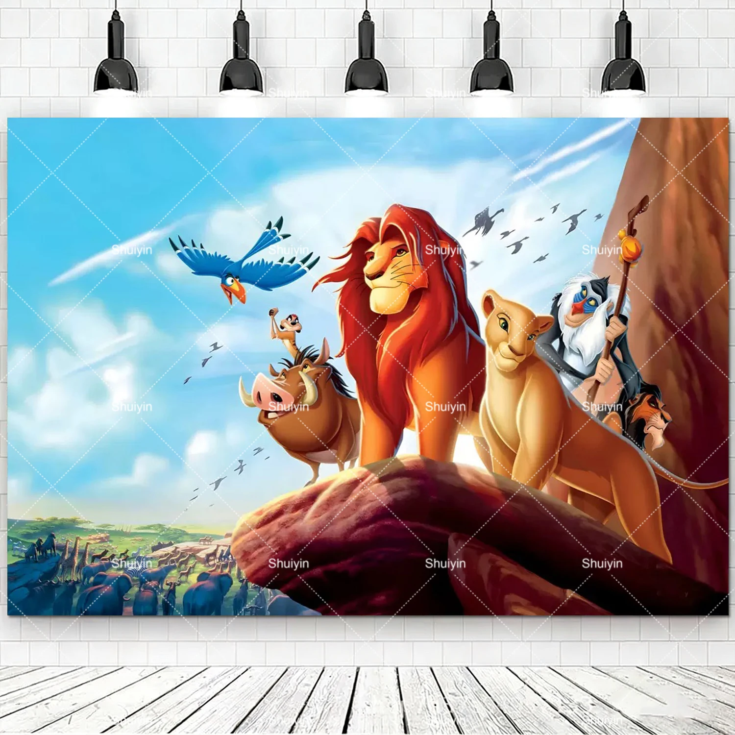 Lion King Cartoon Party Decoration Banner for Children's Birthday & Baby Baptism