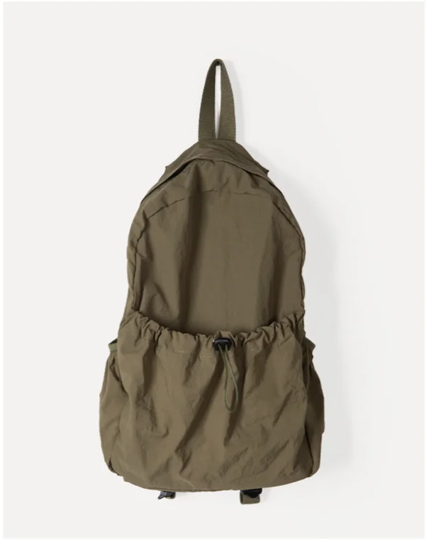 Koreanische Nische Instagram wasserdichter Nylongewebe-Rucksack mit Kordelzug für Damen, vielseitig, leicht, große Kapazität für Studenten_voghion.com