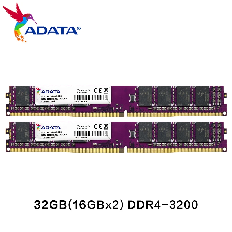 Adata-vlp Módulo Ram para Computador Desktop Único 288pin Perfil Muito Baixo Ram 3200mhz 3200mhz 8gb 16gb Original - Imagem 4