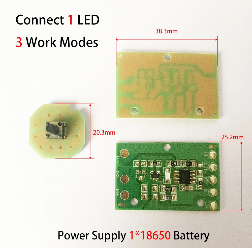 8813 T6 / U2 / L2 Glare Light Control Circuit Board Flashlight Driver