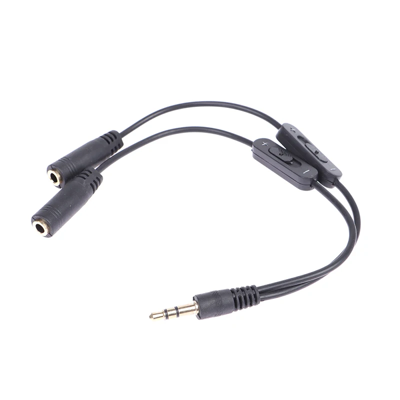 1 in 2 out 3 5mm stereo male to double mono 3 5 mm female audio