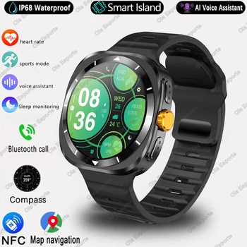 Korea Language For Samsung Galaxy Watch 7 Ultra GPS Compass NFC Smart Watch Outdoor Sport AMOLED BT Call  Galaxy7 Men Smartwatch 7