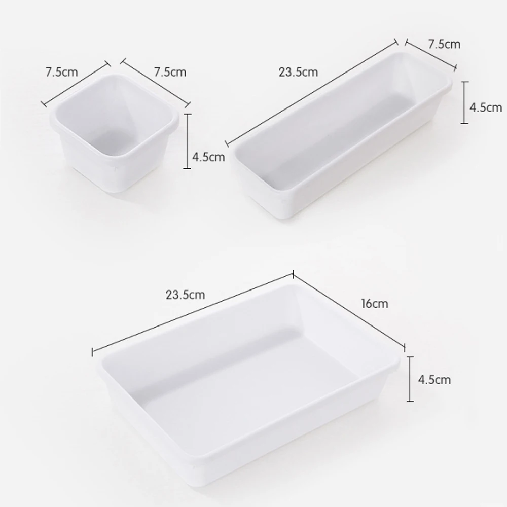 8pcs/set Adjustable Drawer Organizer Box Trays Make Up Cosmetics Sundries Divider Holder Kitchen Bathroom Closet Jewellery Box drawer organizers