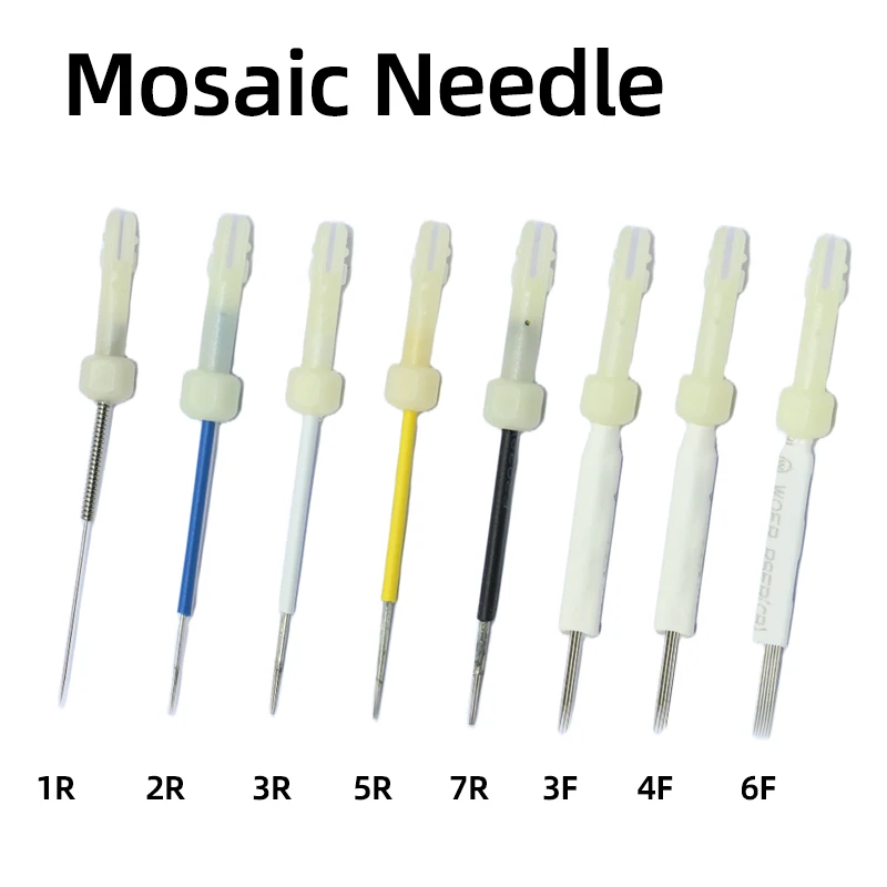 20/50/100pcs Original TAIWAN Mosaic tattoo Machine Needle For Permanent Makeup Eyebrow & Lip 1R 2R 3R 5R 7R 3F 4F 6F multifunctional specimen mosaic machine double disc polishing dust collectorfloor scrubber carpet cleaning machine