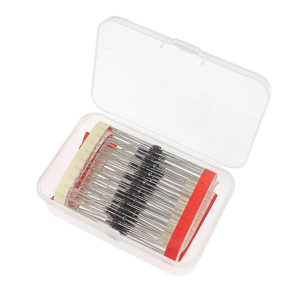 Diode kit 100/200PCS Rectifier Diode Schottky Diode Kit 1N4007 1N4148 1N5408 1N5819 1N5822 1N4001 1N4004 1N5404 FR107 FR207
