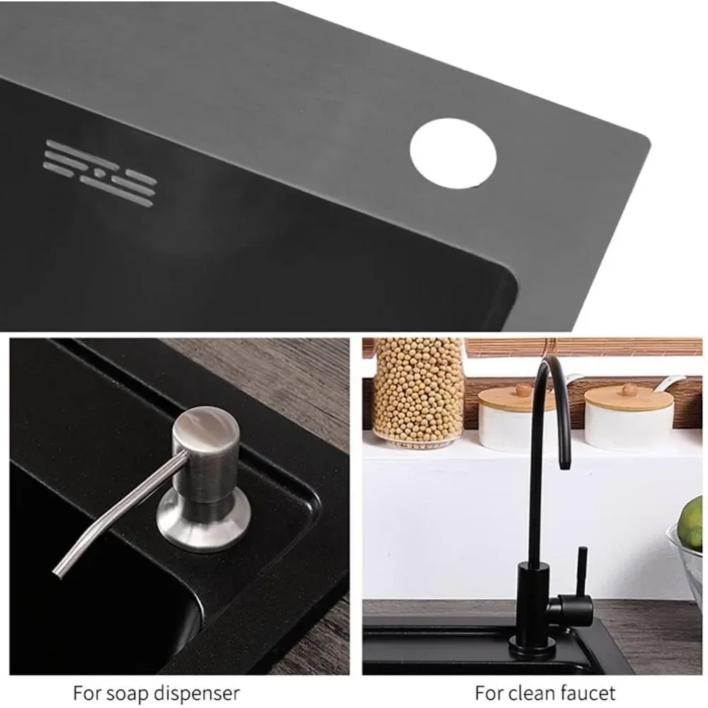 Stainless Steel Kitchen Sink Double Bowls Drop-In Sink with Drain and Overflow