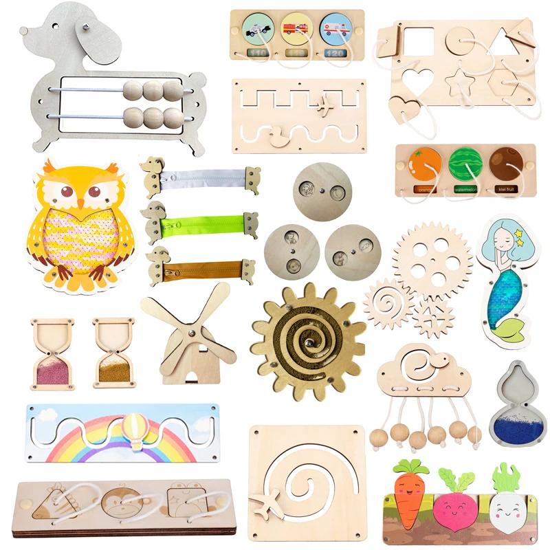 

Busy Board Accessories DIY Toy Part Wooden Toys For Children Baby Montessori Educational Games Intellectual Development Toys