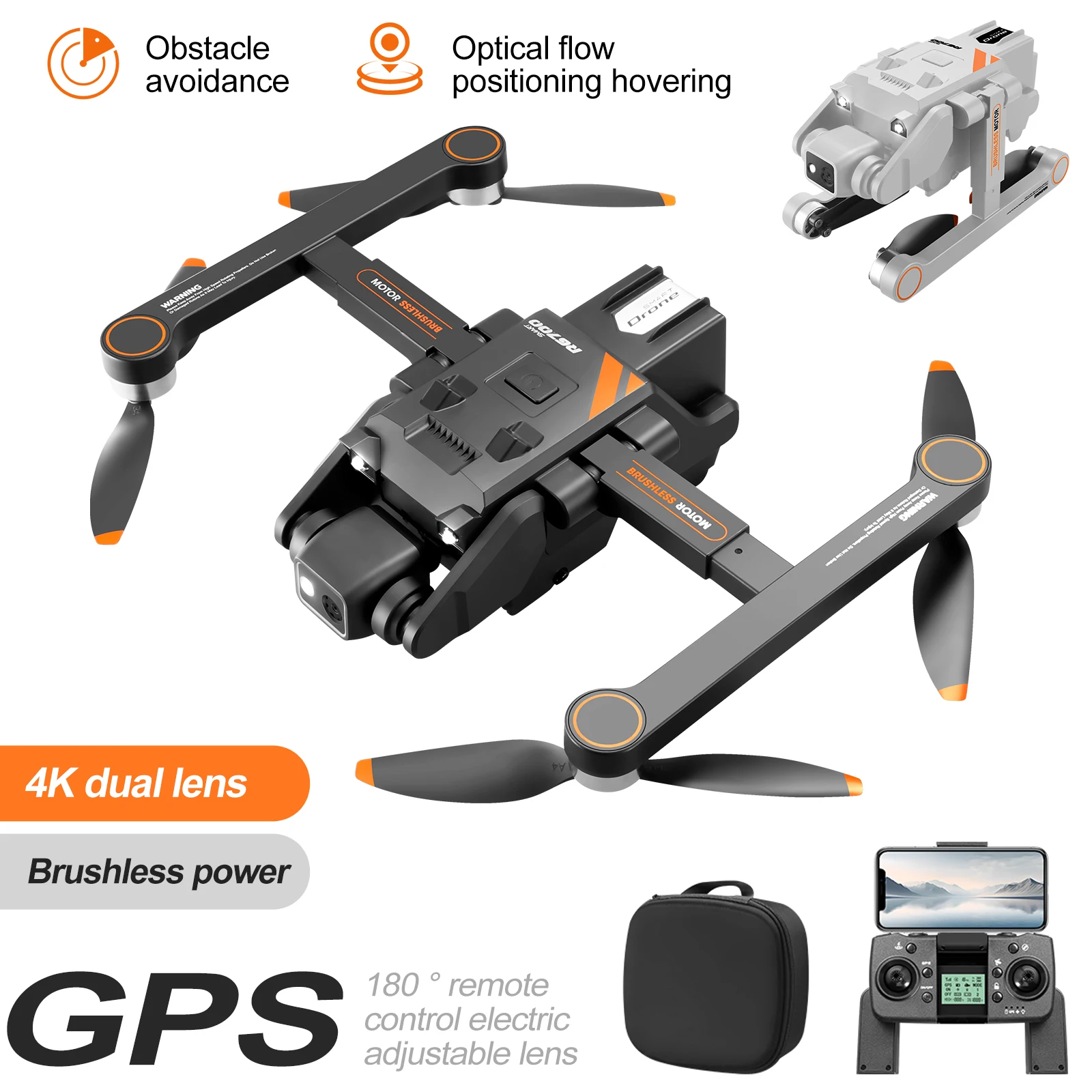 New RG700 PRO Drone 5G WIFI 720P HD Dual Camera Obstacle Avoidance