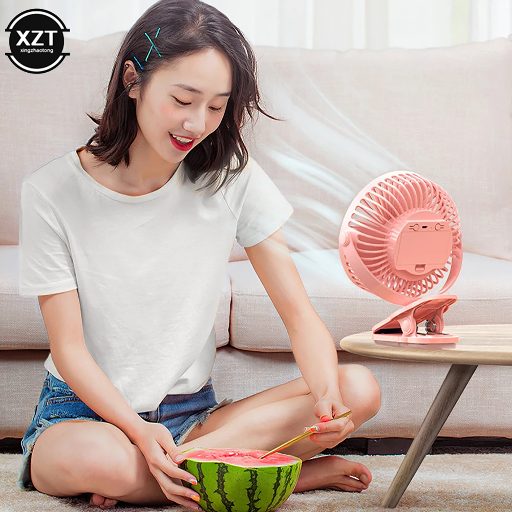 USB Mini Cooling Fan Portable Desktop Clip Cool Fans Ultra-quiet 360 Degrees for Home Bedroom Summer